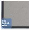 Quartet Granite Gray Tack Board 36"x24", Black 699370